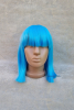 Блакитна перука каре з термоволокна - фото - купити