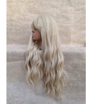 Термостійка перука блонд довга