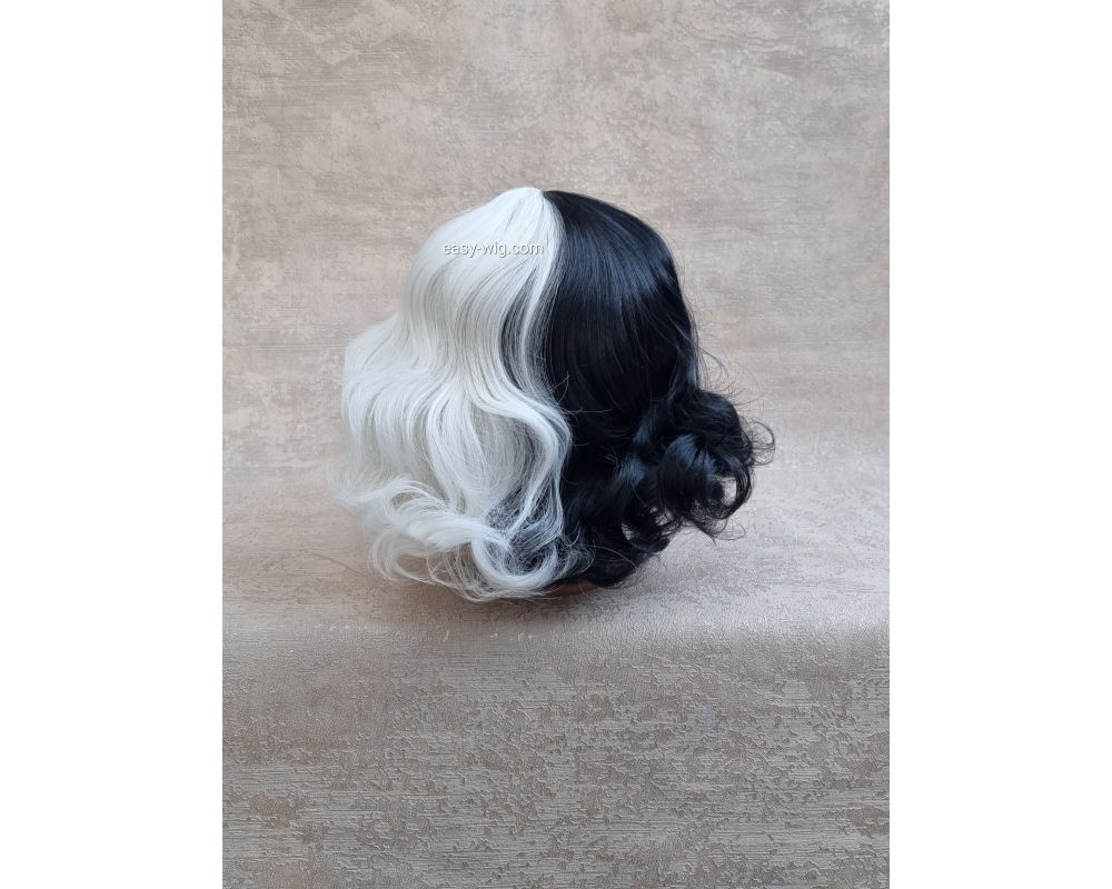 Перука для образу Круелли чорно-біла перука - фото - купити