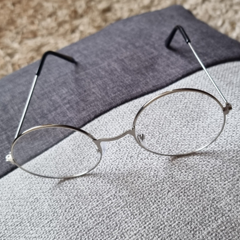 Іміджеві окуляри підліткові круглі сріблясті