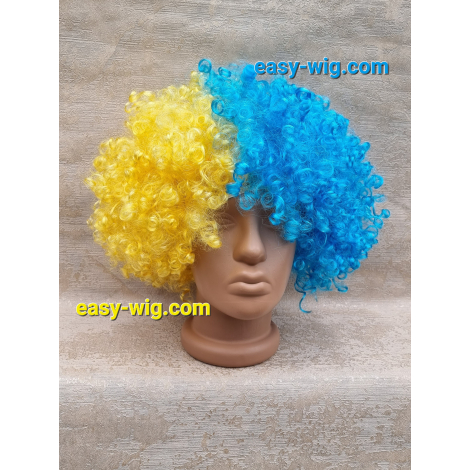 Жовто-блакитна перука
