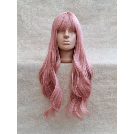 Перука рожева з довгим волоссям