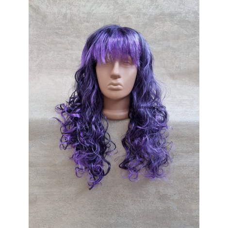 Карнавальна перука фіолетова з чорним