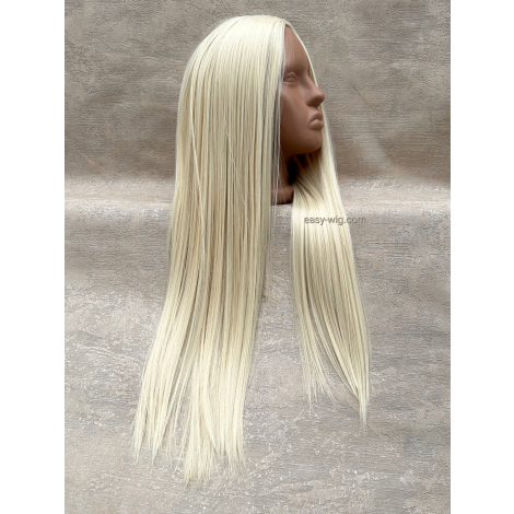 Перука блонд з довгим волоссям без чубчика