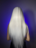 Термо перука біла з довгим волоссям без чубчика - фото - у Дніпрі