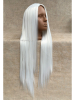 Термо перука біла з довгим волоссям без чубчика - фото - у Києві